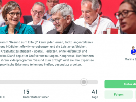 Die Crowdfunding-Kampagne "Gesund zum Erfolg!" ist on